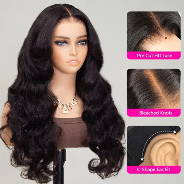 TRILL Wear Go Glueless Loose Body Wave 6×5 HD Lace Human Hair Wig Pre Bleached Knots | C-Cap