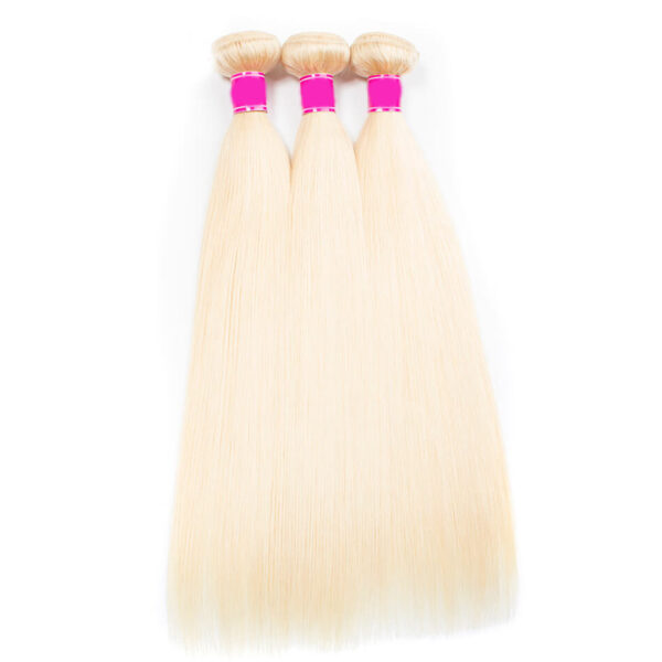 TRILL Brazilian 3 Bundles 613 Straight Virgin Human Hair With Lace Closure