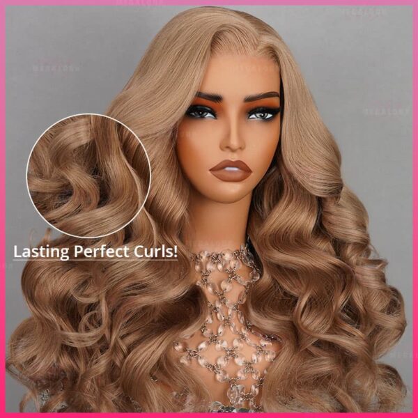 Trill Deal 13x4 HD Lace Milk Tea Brown Light Flaxen Brown Cozy Blonde Pre Cut 6X5 Hd Lace Closure Long Glueless Wear Go Wig