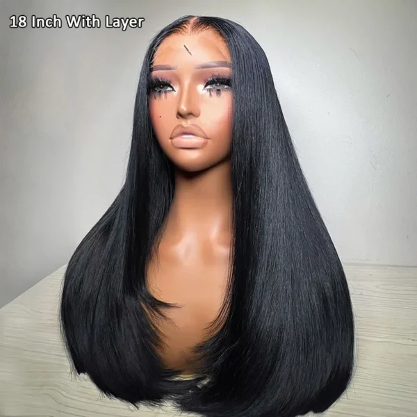 TRILL Silky Blunt Cut Glueless 6×5 Lace Closure Wig With Layers Wear Go Pre Plucked & Bleached
