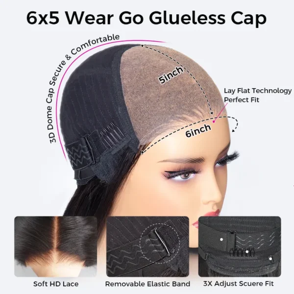 TRILL Ombre Color Bob 6×5 HD Lace Closure Wigs Short Honey Blonde Human Hair Wigs 180% Density