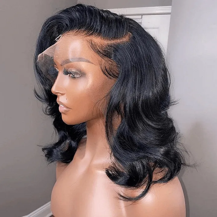 TRILL Short Loose Body Wave Wig Wear Go Glueless 6×5 13×4 HD Lace Front Human Hair Wigs 200% OR 250% Density