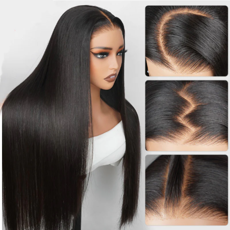 TRILL 30inch 6x5 Transparent Lace (#613) (#P1b/30) (Balayage Barbie Blonde Highlight) Bone Straight Hair Body Wave Wig 30+250% Density
