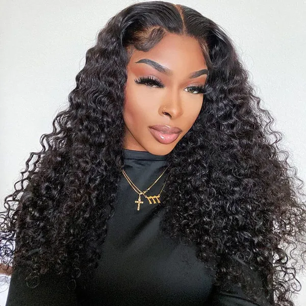 TRILL Invisible Lace Wigs Deep Wave 5×5 Closure Curly Human Hair Wig 180% DENSITY| Real HD Lace