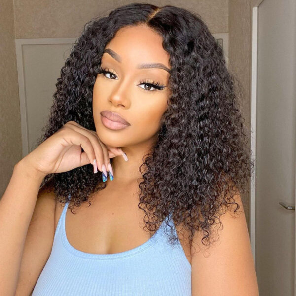 TRILL Glueless Short Curly Wig 13×4 Lace Front Human Hair Wigs 150 Density