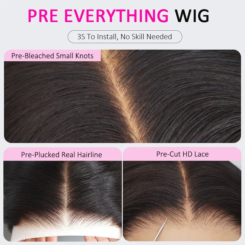 TRILL Short Loose Body Wave Wig Wear Go Glueless 6×5 13×4 HD Lace Front Human Hair Wigs 200% OR 250% Density