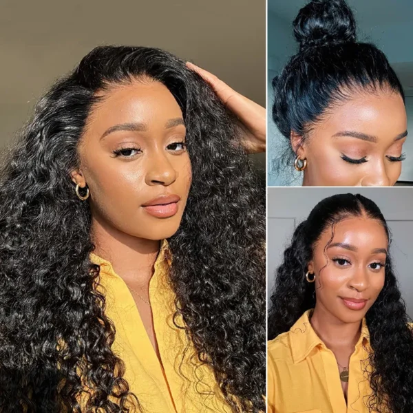 TRILL Water Wave Invisi-Strap 360 Lace Frontal Wigs Wet and Wavy Human Hair Plucked & Bleached