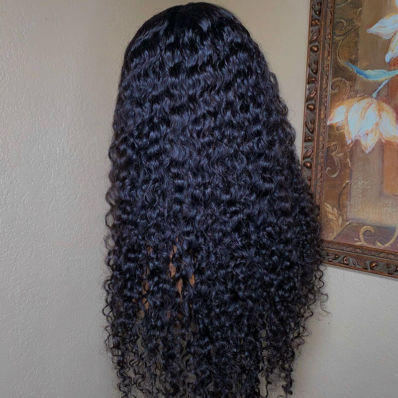 TRILL Brazilian Deep Wave 13×4 Full Frontal 13×6 HD Lace Glueless Wig Bleached Knots Plucked Hairline 180% Density