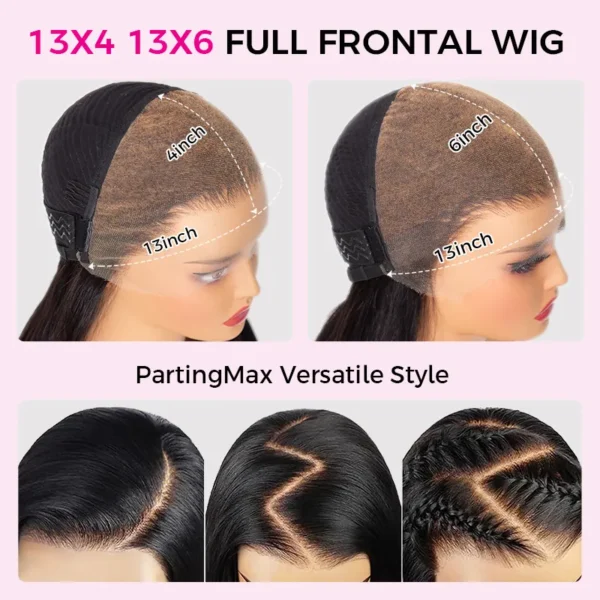 TRILL Brazilian Deep Wave 13×4 Full Frontal 13×6 HD Lace Glueless Wig Bleached Knots Plucked Hairline 180% Density