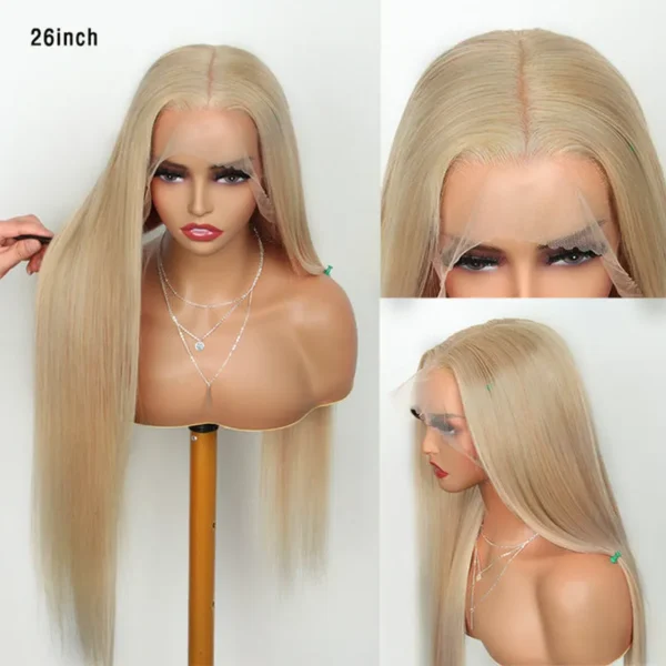 TRILL Cozy Blonde Color Straight Human Hair Barbie 13×6 HD Lace Frontal Wig Pre Plucked Hairline