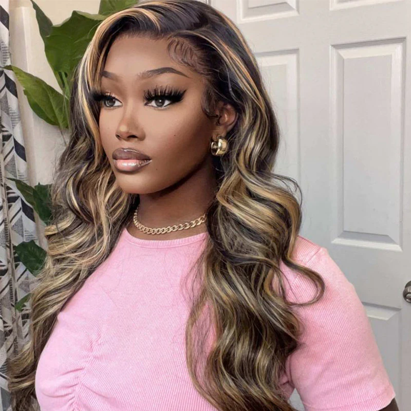 TRILL Upgrade 5x5/13x4 Crystal HD Lace Frontal Wigs Pre Plucked Highlight Body Wave Straight Balayage Human Hair Wig
