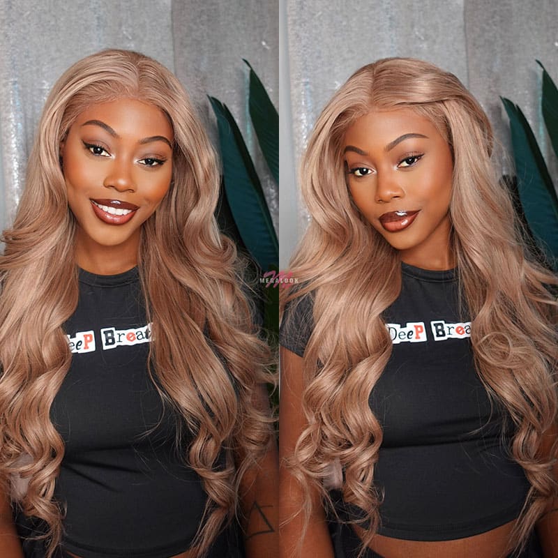 Trill Deal 13x4 HD Lace Milk Tea Brown Light Flaxen Brown Cozy Blonde Pre Cut 6X5 Hd Lace Closure Long Glueless Wear Go Wig