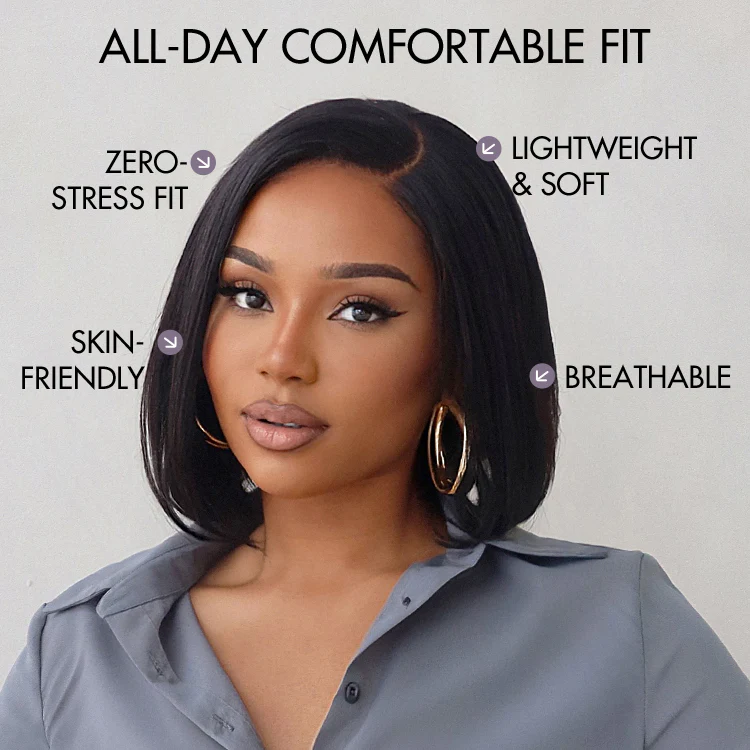 TRILL Ash Blonde Highlight Short Kinky Curly Wig Glueless Minimalist HD Lace Wig Pre-Cut Lace