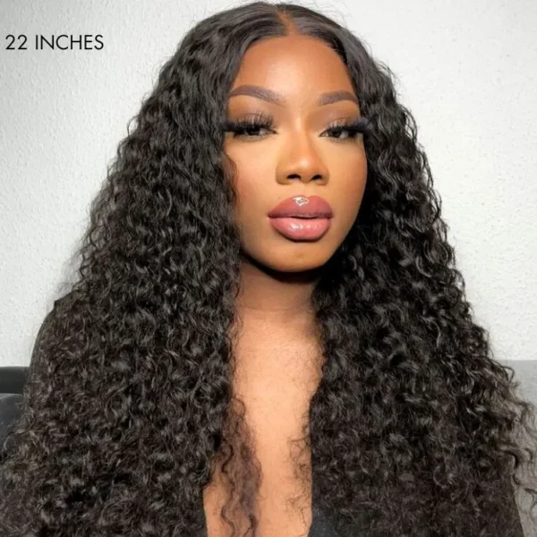 TRILL Invisible Lace Wigs Deep Wave 5×5 Closure Curly Human Hair Wig 180% DENSITY| Real HD Lace