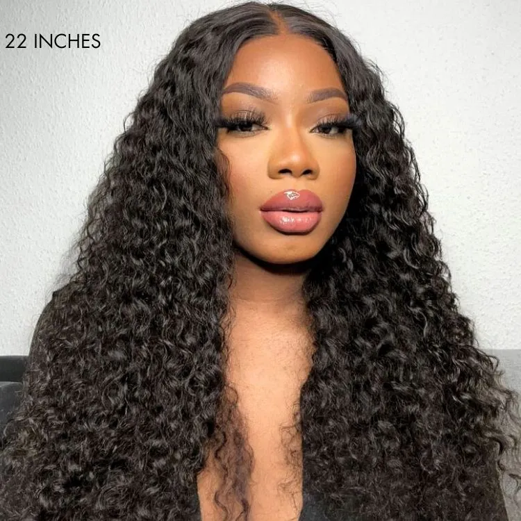 TRILL Invisible Lace Wigs Deep Wave 5×5 Closure Curly Human Hair Wig 180% DENSITY| Real HD Lace