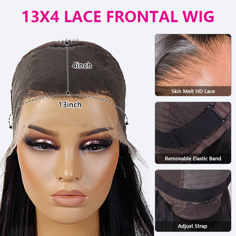 TRILL 99J Body Wave/Straight 13×4 & 6×5 Lace Front Wig HD Lace Burgundy Colored Wear Go Glueless Wig 180% Density
