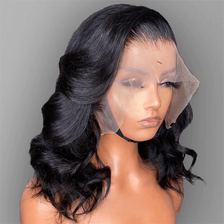 TRILL Short Loose Body Wave Wig Wear Go Glueless 6×5 13×4 HD Lace Front Human Hair Wigs 200% OR 250% Density
