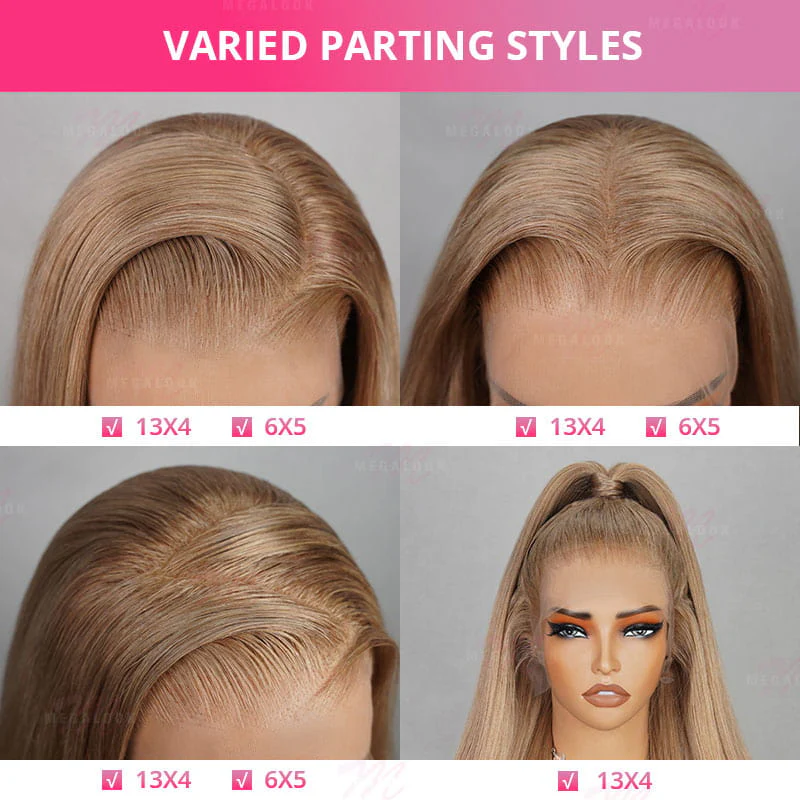 Trill Deal 13x4 HD Lace Milk Tea Brown Light Flaxen Brown Cozy Blonde Pre Cut 6X5 Hd Lace Closure Long Glueless Wear Go Wig