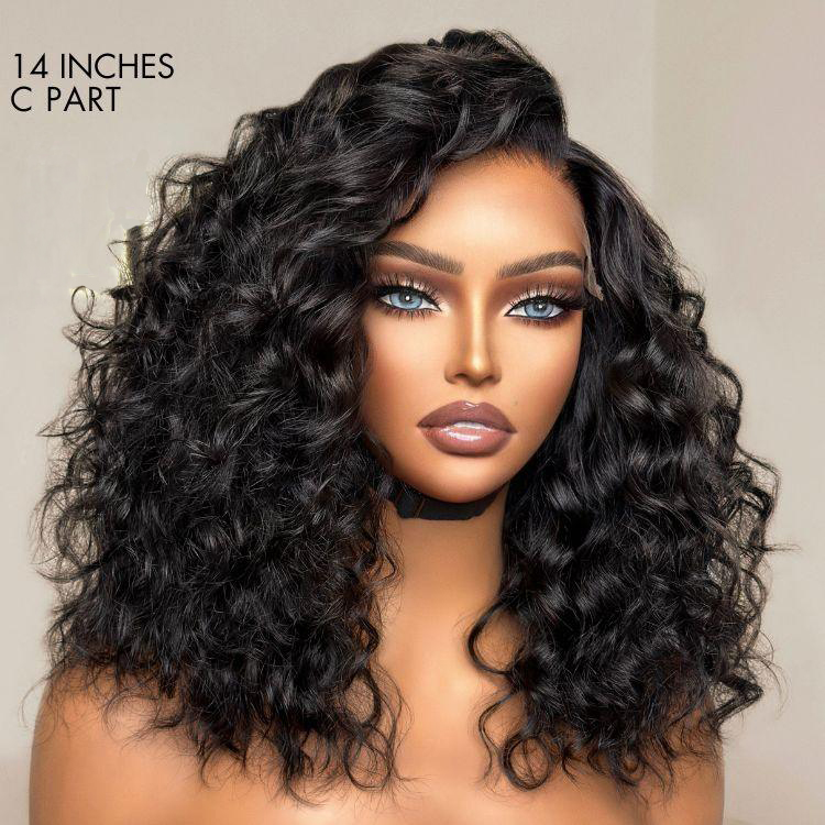 TRILL Hair PartingMax Glueless Wig Water Wave Versatile 7x6 Closure HD Lace Short Wig Ready to Go Natural Black/Ombre Brown
