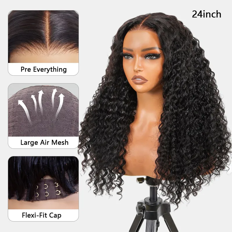 TRILL Deep Wave Flexi-Fit Wear Go Glueless Human Hair Wig 6×5 9×6 Melt Lace Pre Everything Fit All Size
