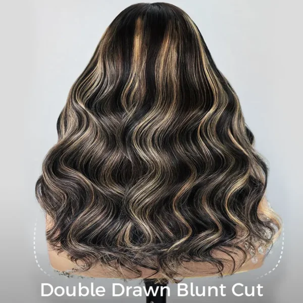 TRILL Ombre Color Bob 6×5 HD Lace Closure Wigs Short Honey Blonde Human Hair Wigs 180% Density