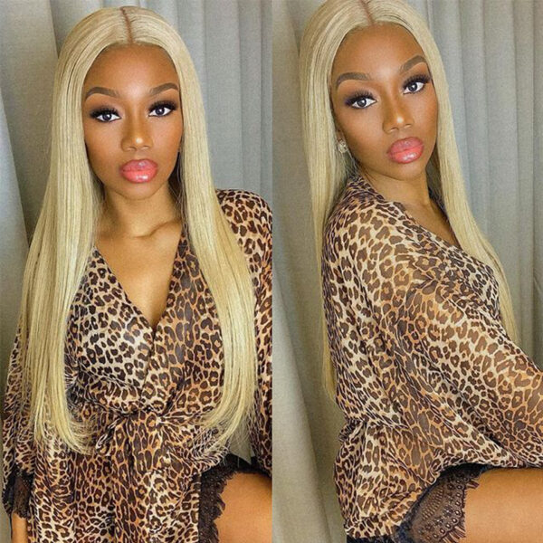 TRILL 613 Blonde HD Lace Front Wigs Brazilian Straight Human Hair Wigs 180% Density