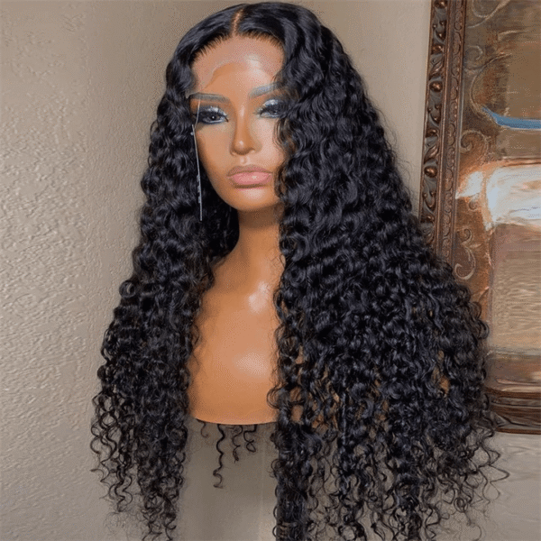 TRILL Brazilian Deep Wave 13×4 Full Frontal 13×6 HD Lace Glueless Wig Bleached Knots Plucked Hairline 180% Density