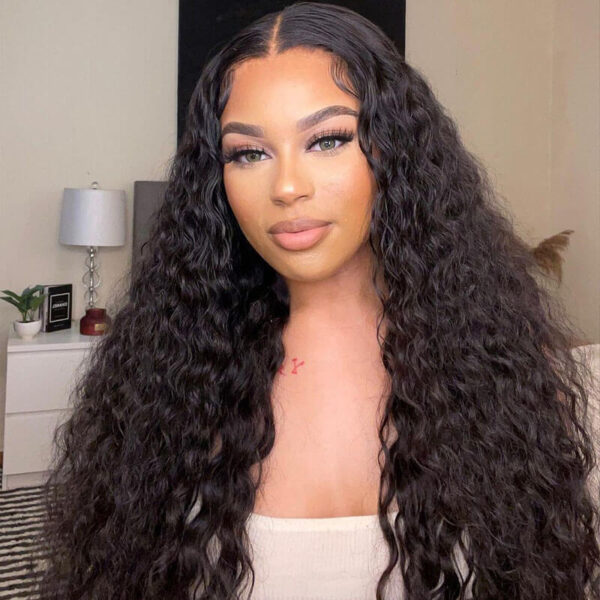 TRILL Water Wave Invisi-Strap 360 Lace Frontal Wigs Wet and Wavy Human Hair Plucked & Bleached