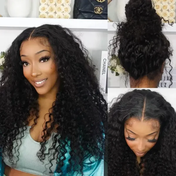 TRILL Water Wave Invisi-Strap 360 Lace Frontal Wigs Wet and Wavy Human Hair Plucked & Bleached
