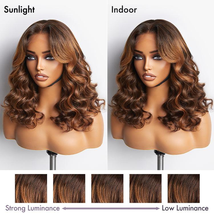 TRILL Hair PartingMax Glueless Wig Water Wave Versatile 7x6 Closure HD Lace Short Wig Ready to Go Natural Black/Ombre Brown