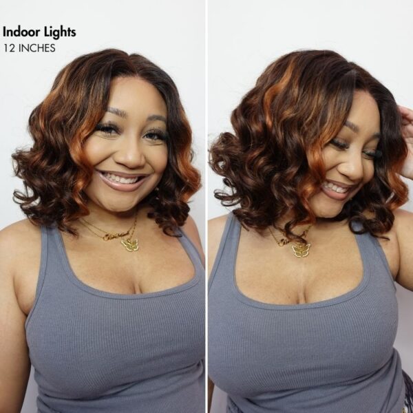 TRILL Hair PartingMax Glueless Wig Water Wave Versatile 7x6 Closure HD Lace Short Wig Ready to Go Natural Black/Ombre Brown