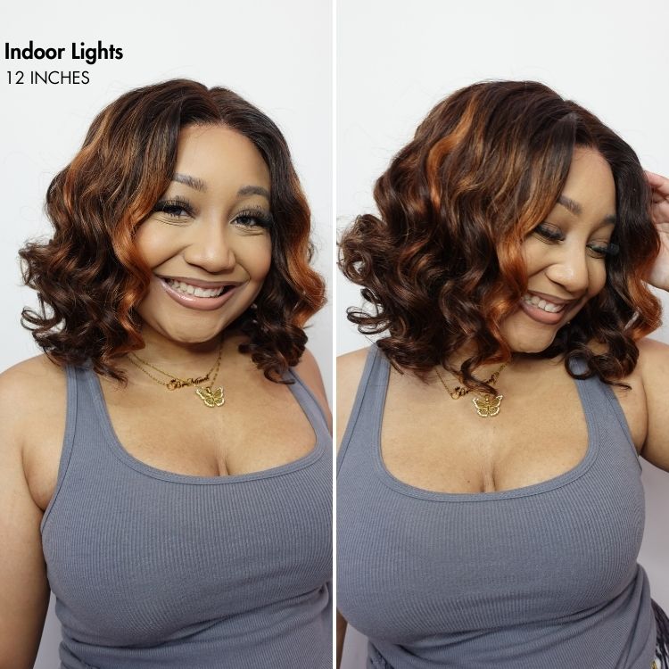 TRILL Hair PartingMax Glueless Wig Water Wave Versatile 7x6 Closure HD Lace Short Wig Ready to Go Natural Black/Ombre Brown