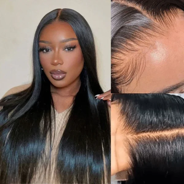 TRILL Hair 180% Density | Silky Straight Glueless 5x5 Closure HD Lace Long Wig | Large & Small Cap Size