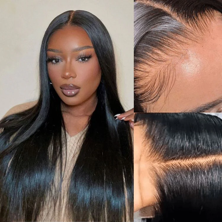 TRILL Hair 180% Density | Silky Straight Glueless 5x5 Closure HD Lace Long Wig | Large & Small Cap Size