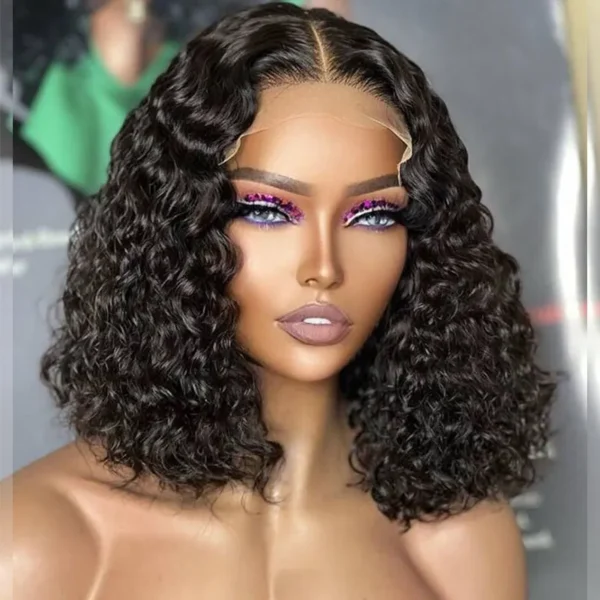 *TRILL DEAL**Water Wave Glueless Bob Wig 13×4 Undetectable Lace Front Short Human Hair Wig