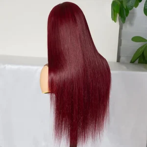 TRILL 99J Burgundy Color Straight/Body Wave 6×5 HD Lace Wear Go Glueless Human Hair Wig