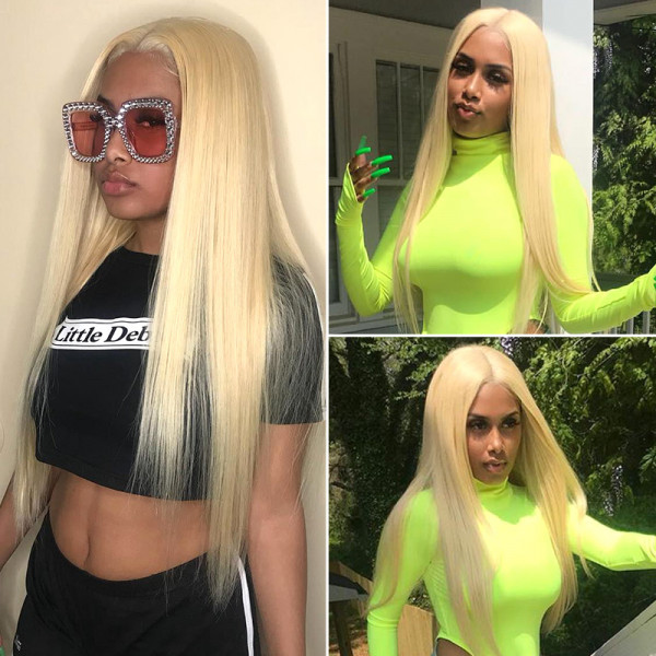 TRILL Brazilian 3 Bundles 613 Straight Virgin Human Hair With Lace Closure