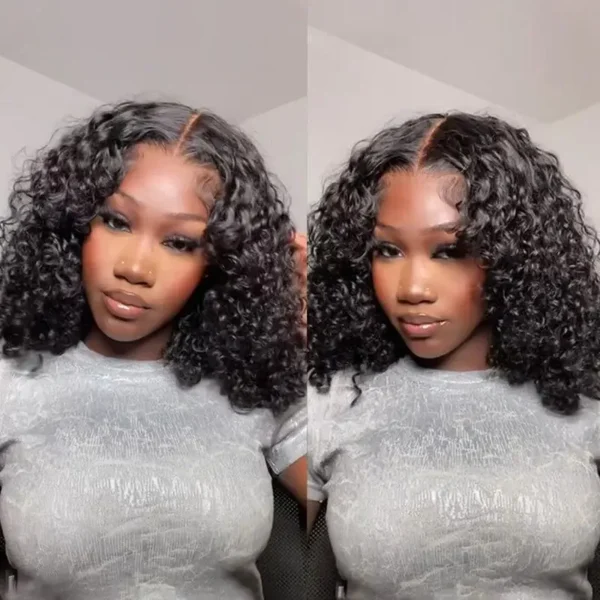 TRILL Deep Wave Glueless Bob Human Hair Wig 6×5 HD Lace Pre Everything Natural Look 180% Density