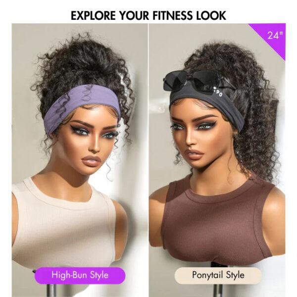 TRILL Throw On & Go Glueless Deep Wave No Lace Human Hair Headband Wig