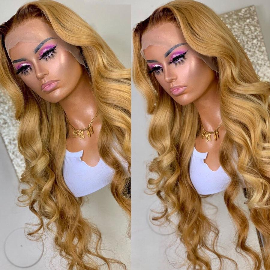 13x6 LACE FRONT #27 HONEY BLONDE HD LACE WITH BABY HAIR