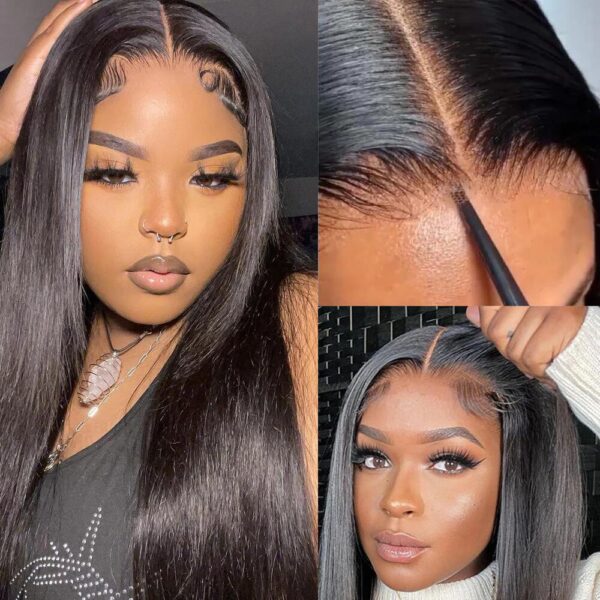 TRILL 30inch 6x5 Transparent Lace (#613) (#P1b/30) (Balayage Barbie Blonde Highlight) Bone Straight Hair Body Wave Wig 30+250% Density