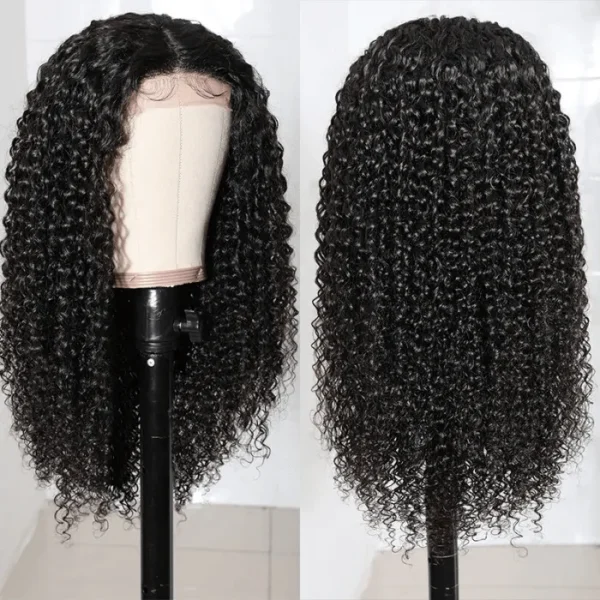 TRILL Jerry Curly Natural Black 180% & 210% High Density HD Lace 5x5 Crystal Lace Closure Pre Plucked Wigs