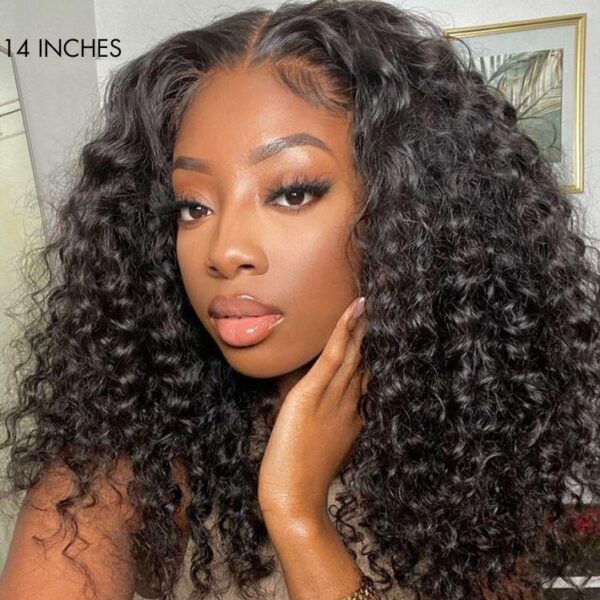 TRILL Hair 180% Density | Water Wave 13x4 Frontal HD Lace Glueless Free Part Long Curly Wig 100% Human Hair