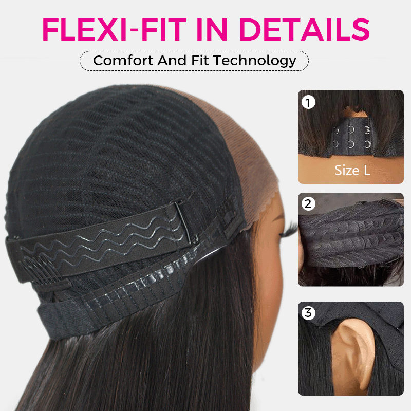 TRILL Layered Cut Copper Brown Color Human Hair Straight Glueless 6×5 Closure Wig Medium Length
