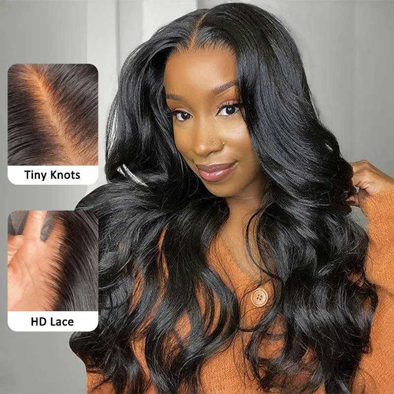 TRILL 13×4 Full Frontal 13×6 HD Lace Brazilian Body Wave Invisible Lace Human Hair Glueless Wigs Bleached Knots 180% Density