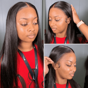 TRILL Super Natural Hairline Silky Straight Glueless 13x4 Frontal Lace Wig Human Hair Pre-Cut Lace