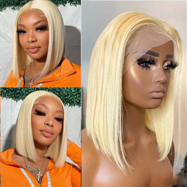 TRILL Short Bob Wig Straight Hair 150% Density 13×4 Glueless Lace Front Bob Wig
