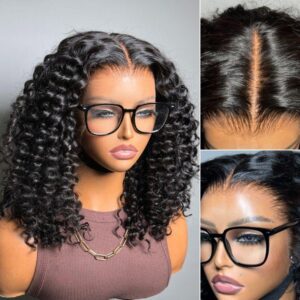 TRILL |Max Deep Wave Ear-to-ear Glueless 13x6 Frontal HD Lace Long Curly Wig Natural Black AND Brown Highlights