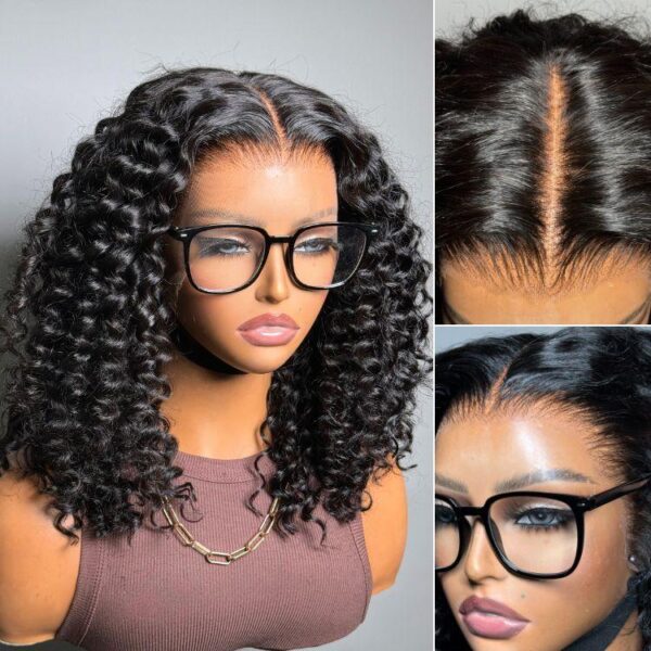 TRILL |Max Deep Wave Ear-to-ear Glueless 13x6 Frontal HD Lace Long Curly Wig Natural Black AND Brown Highlights