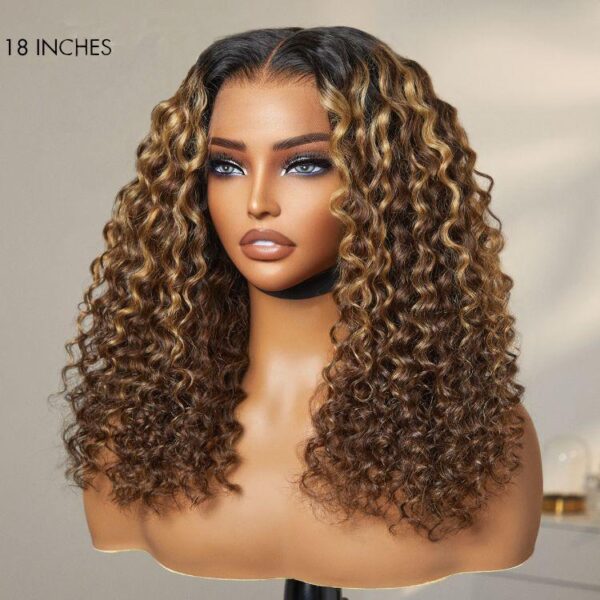 TRILL Honey Blonde Highlight Silky Straight Glueless 5x5 Closure HD Lace Long Wig